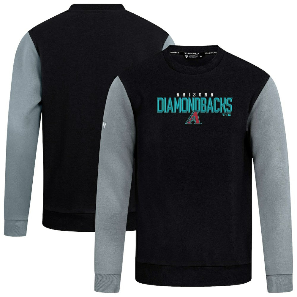 Arizona Diamondbacks Levelwear Throwback Ultimate Carve Sweatshirt - Black Sweatshirts