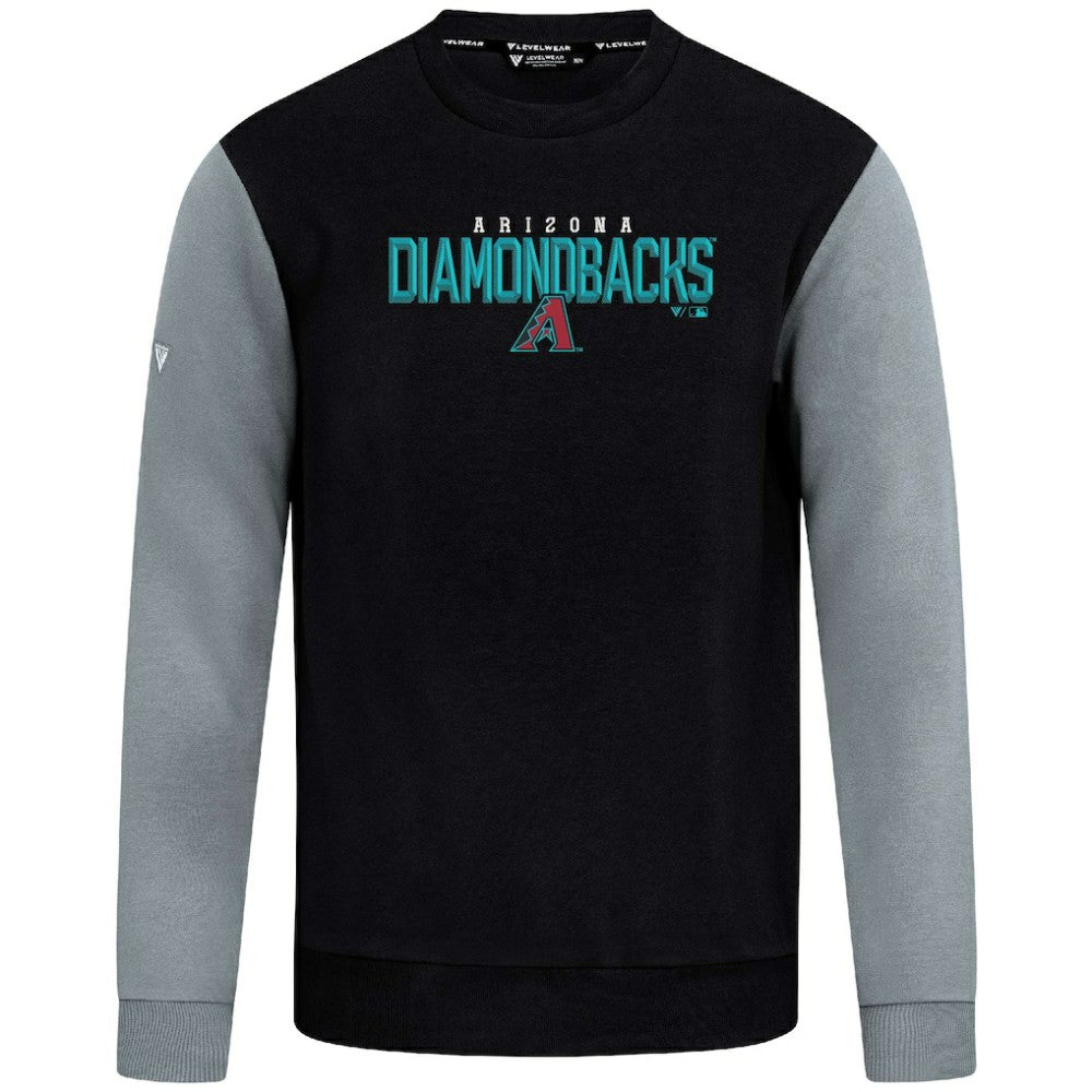 Arizona Diamondbacks Levelwear Throwback Ultimate Carve Sweatshirt - Black Sweatshirts