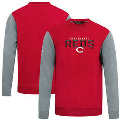 Cincinnati Reds Levelwear Throwback Ultimate Carve Sweatshirt - Red Sweatshirts