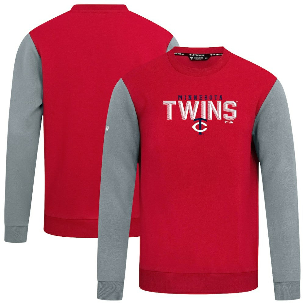 Minnesota Twins Levelwear Throwback Ultimate Carve Sweatshirt - Red Sweatshirts