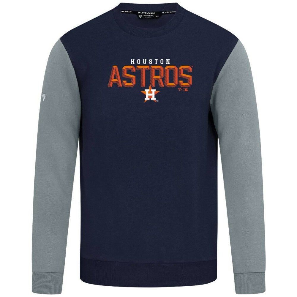 Houston Astros Levelwear Throwback Ultimate Carve Sweatshirt - Navy Sweatshirts