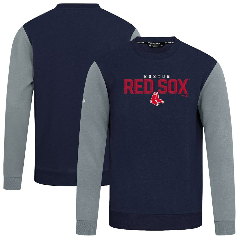 Boston Red Sox Levelwear Throwback Ultimate Carve Sweatshirt - Navy Sweatshirts