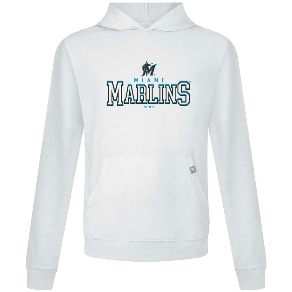 Miami Marlins Levelwear Relay Journey Pullover Hoodie - White Hoodies
