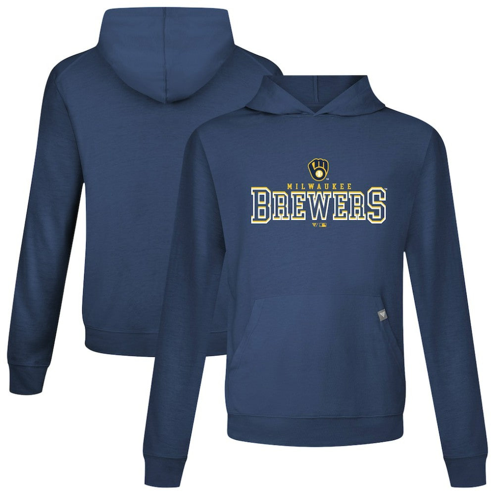 Milwaukee Brewers Levelwear Relay Journey Pullover Hoodie - Navy Hoodies