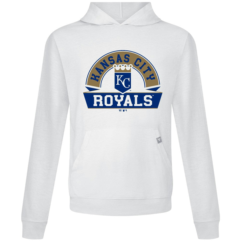 Kansas City Royals Levelwear Relay Banner Arch Pullover Hoodie - White Hoodies