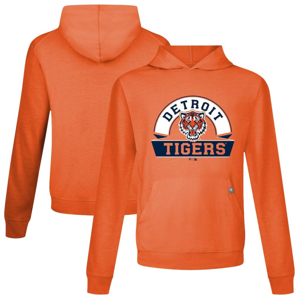 Detroit Tigers Levelwear Relay Banner Arch Pullover Hoodie - Orange Hoodies