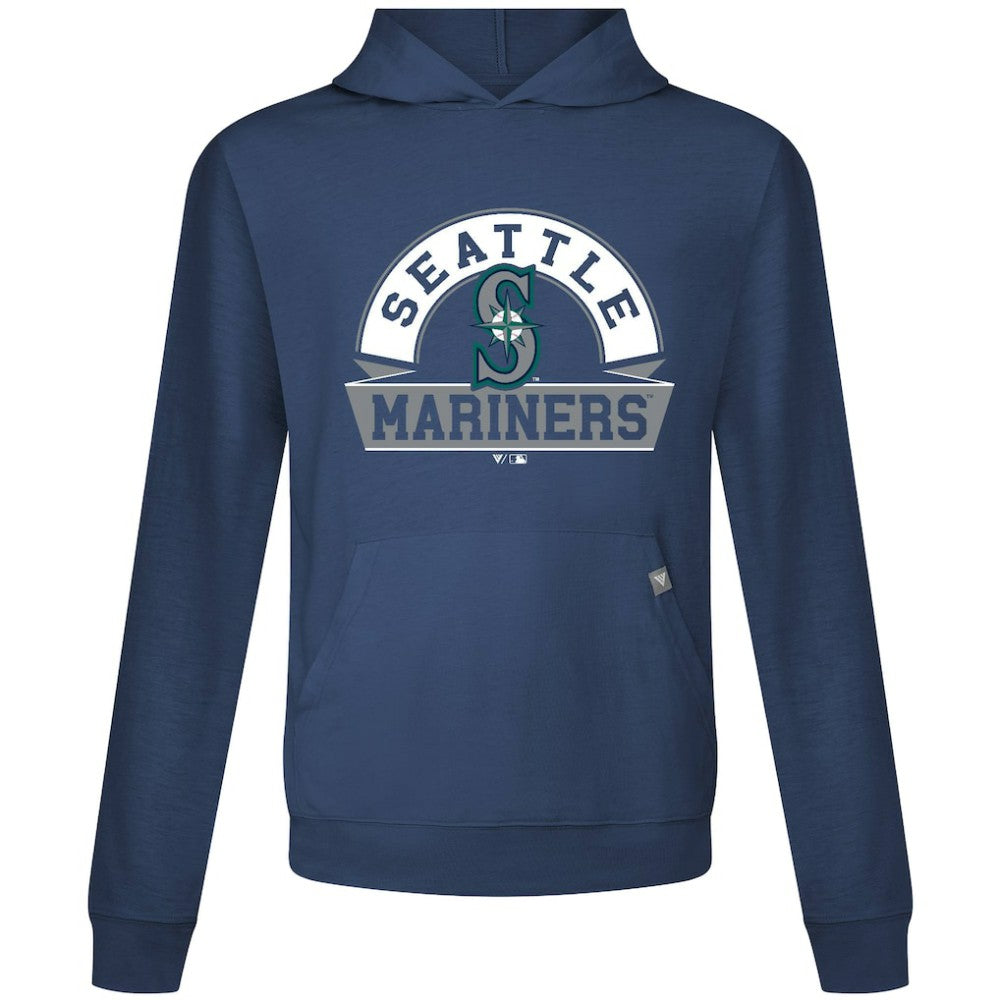 Seattle Mariners Levelwear Relay Banner Arch Pullover Hoodie - Navy Hoodies