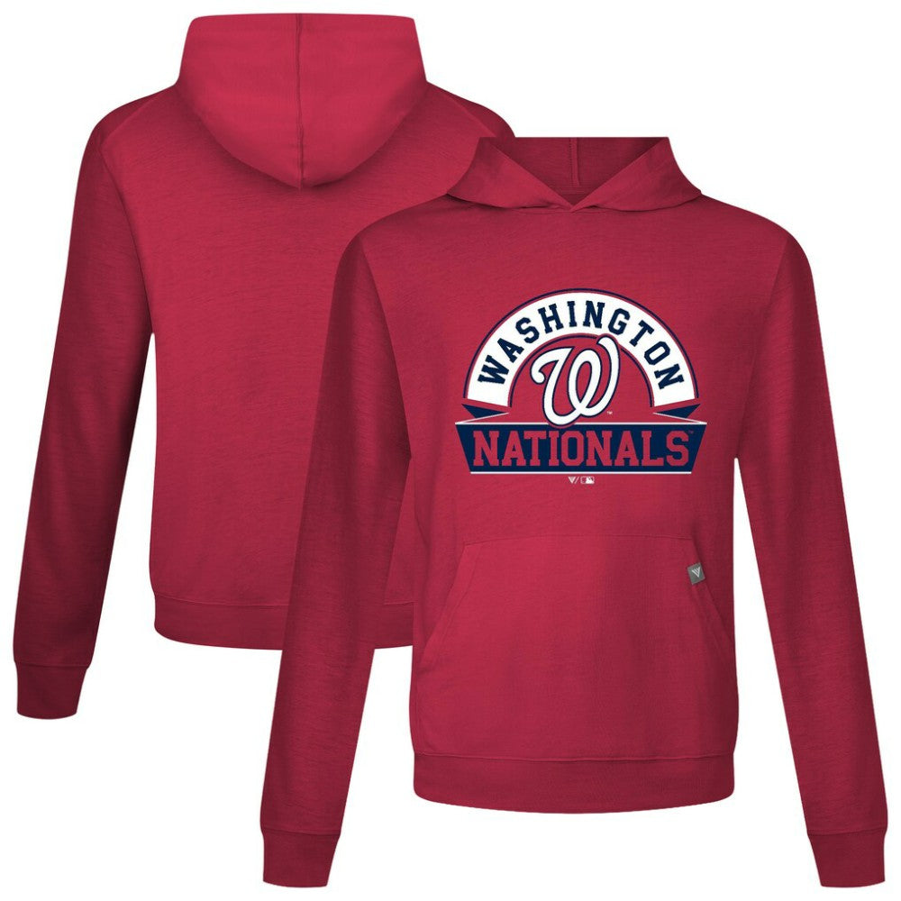 Washington Nationals Levelwear Relay Banner Arch Pullover Hoodie - Red Hoodies
