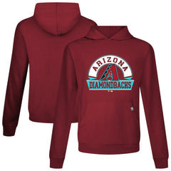 Arizona Diamondbacks Levelwear Relay Banner Arch Pullover Hoodie - Cardinal Hoodies