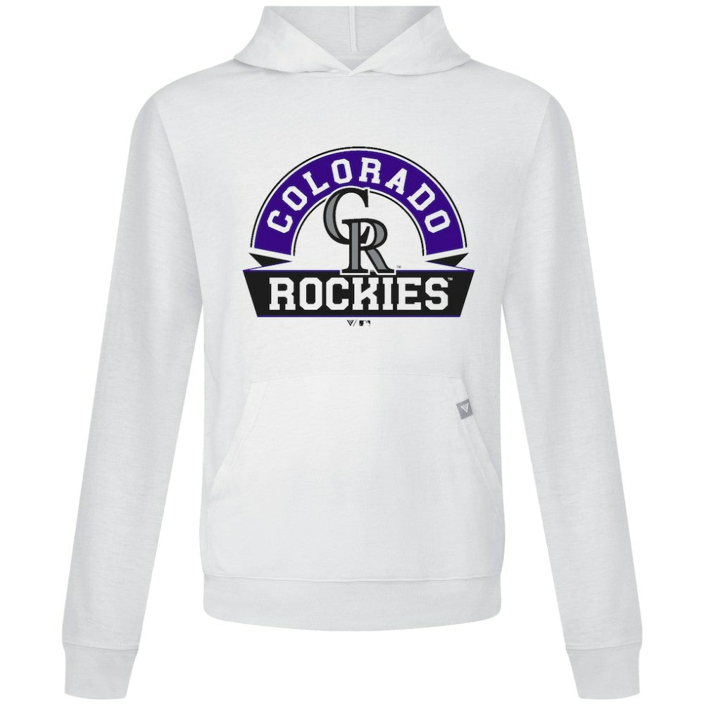 Colorado Rockies Levelwear Relay Banner Arch Pullover Hoodie - White Hoodies