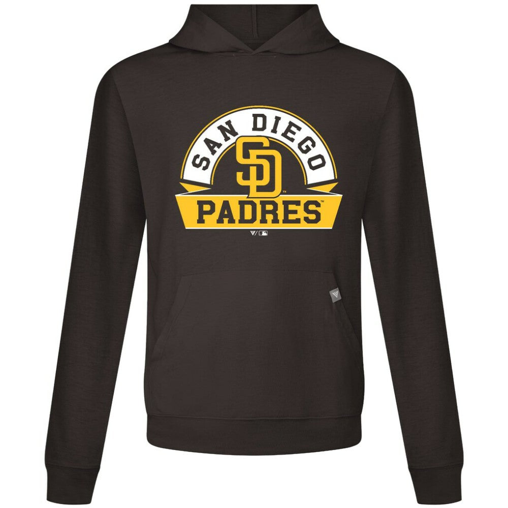 San Diego Padres Levelwear Relay Banner Arch Pullover Hoodie - Brown Hoodies