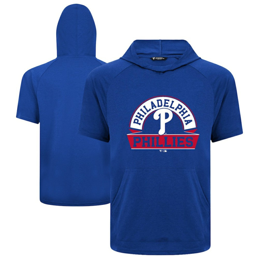 Philadelphia Phillies Levelwear Phase Banner Arch Hoodie T-Shirt - Royal Hoodies
