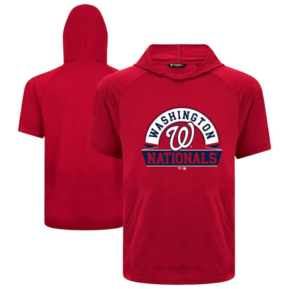 Washington Nationals Levelwear Phase Banner Arch Hoodie T-Shirt - Red Hoodies