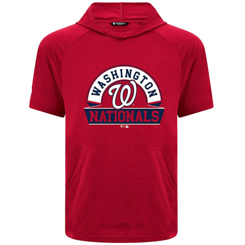 Washington Nationals Levelwear Phase Banner Arch Hoodie T-Shirt - Red Hoodies