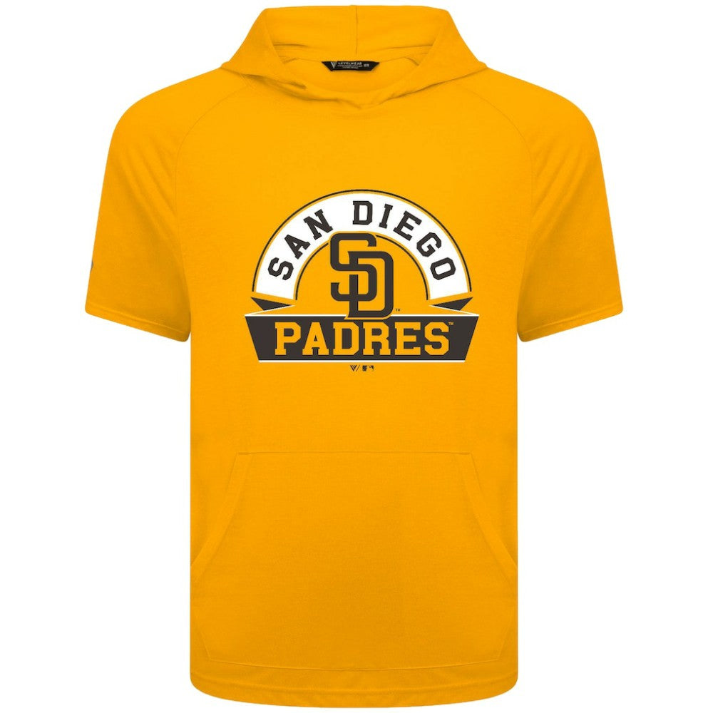San Diego Padres Levelwear Phase Banner Arch Hoodie T-Shirt - Gold Hoodies