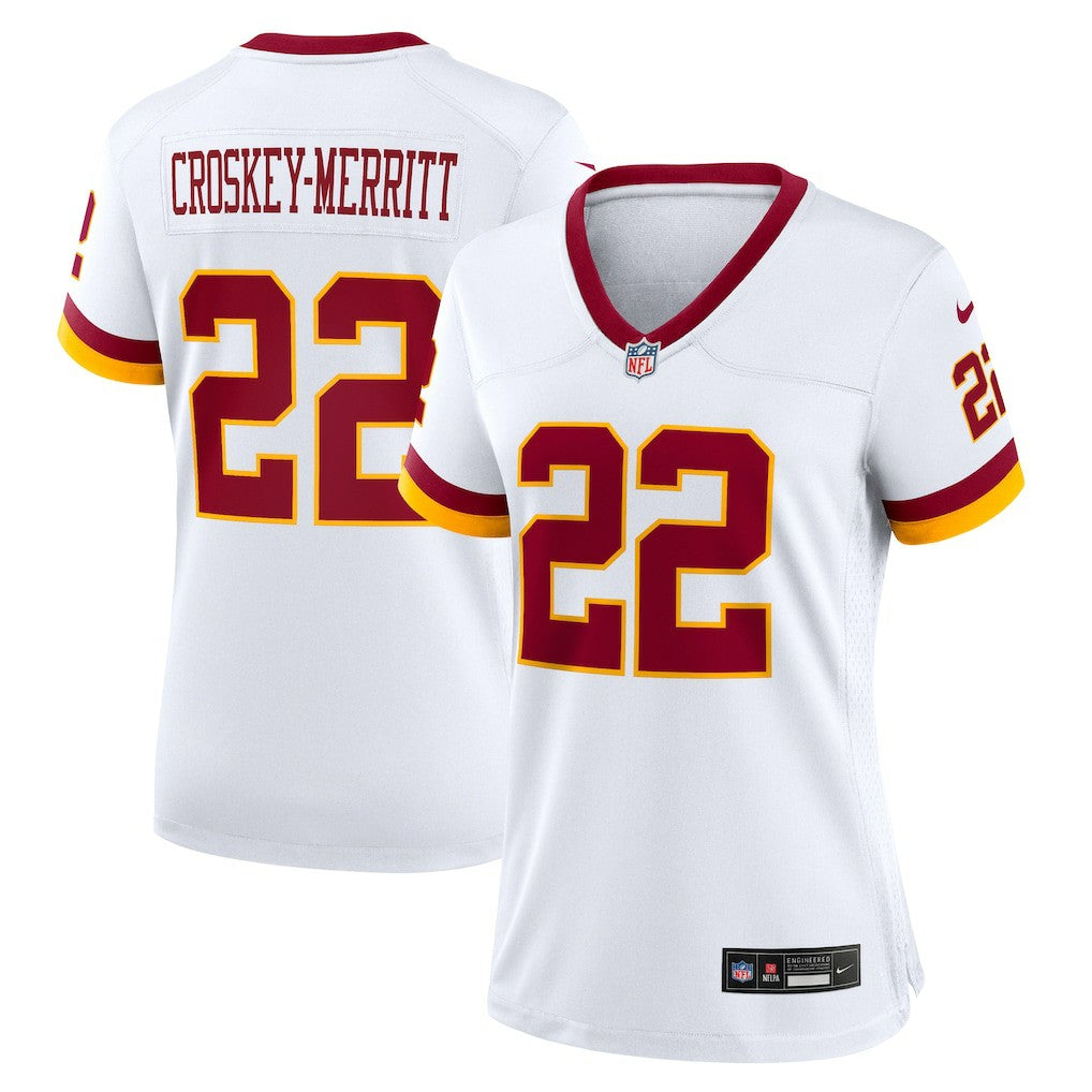 Jacory Croskey-Merritt Washington Commanders Women's Game Super Bowl Era Jersey - White Jerseys