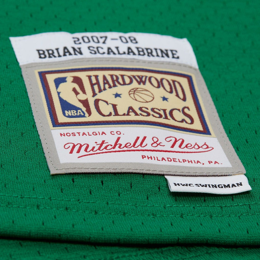 Brian Scalabrine Boston Celtics 2007/08 Hardwood Classics Swingman Jersey Kelly Green - Mitchell & Ness