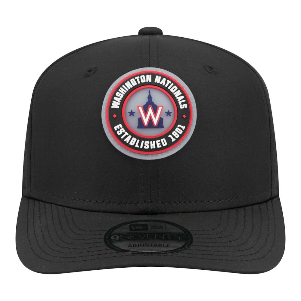 Washington Nationals New Era Circle 9SEVENTY Adjustable Hat - Black Hats