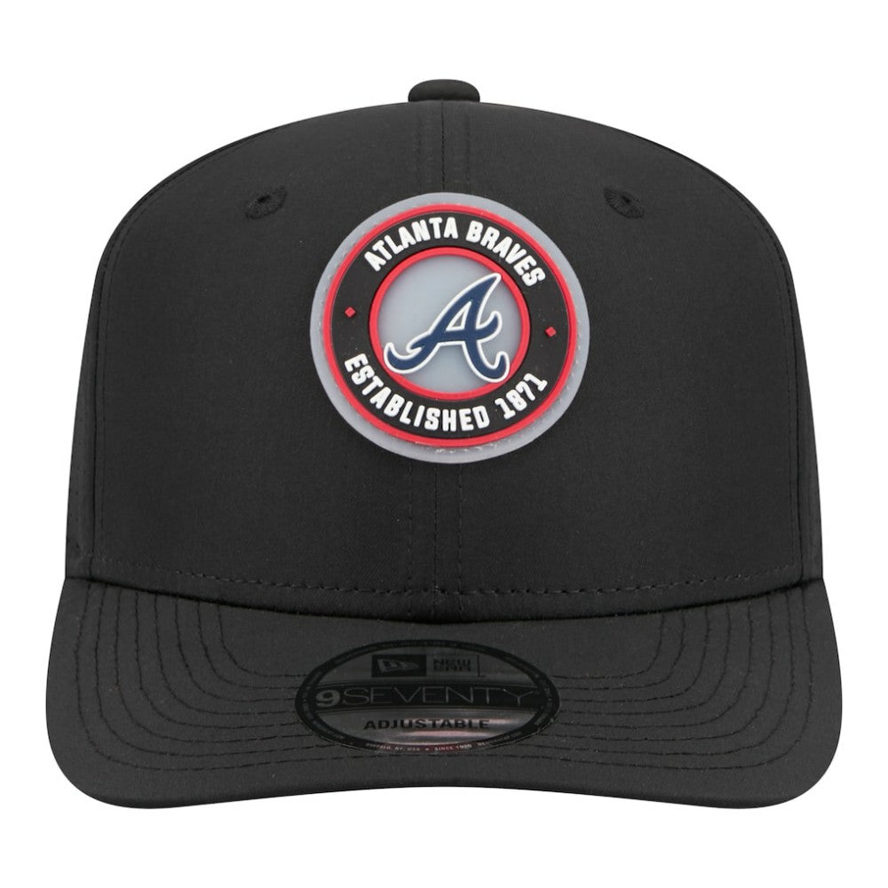 Atlanta Braves New Era Circle 9SEVENTY Adjustable Hat - Black Hats