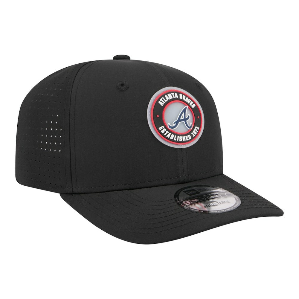 Atlanta Braves New Era Circle 9SEVENTY Adjustable Hat - Black Hats