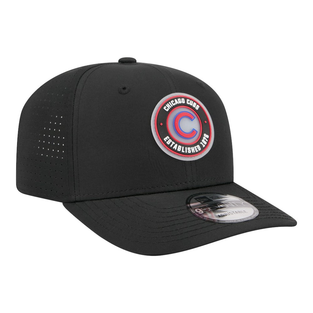 Chicago Cubs New Era Circle 9SEVENTY Adjustable Hat - Black Hats