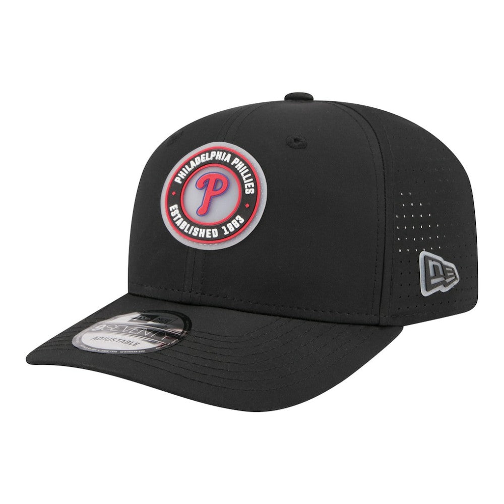 Philadelphia Phillies New Era Circle 9SEVENTY Adjustable Hat - Black Hats