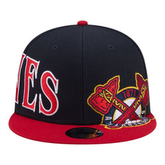 Atlanta Braves New Era Stretched Two-Tone 9FIFTY Adjustable Hat - Navy/Red Hats