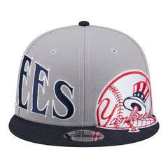 New York Yankees New Era Stretched Two-Tone 9FIFTY Adjustable Hat - Gray/Navy Hats