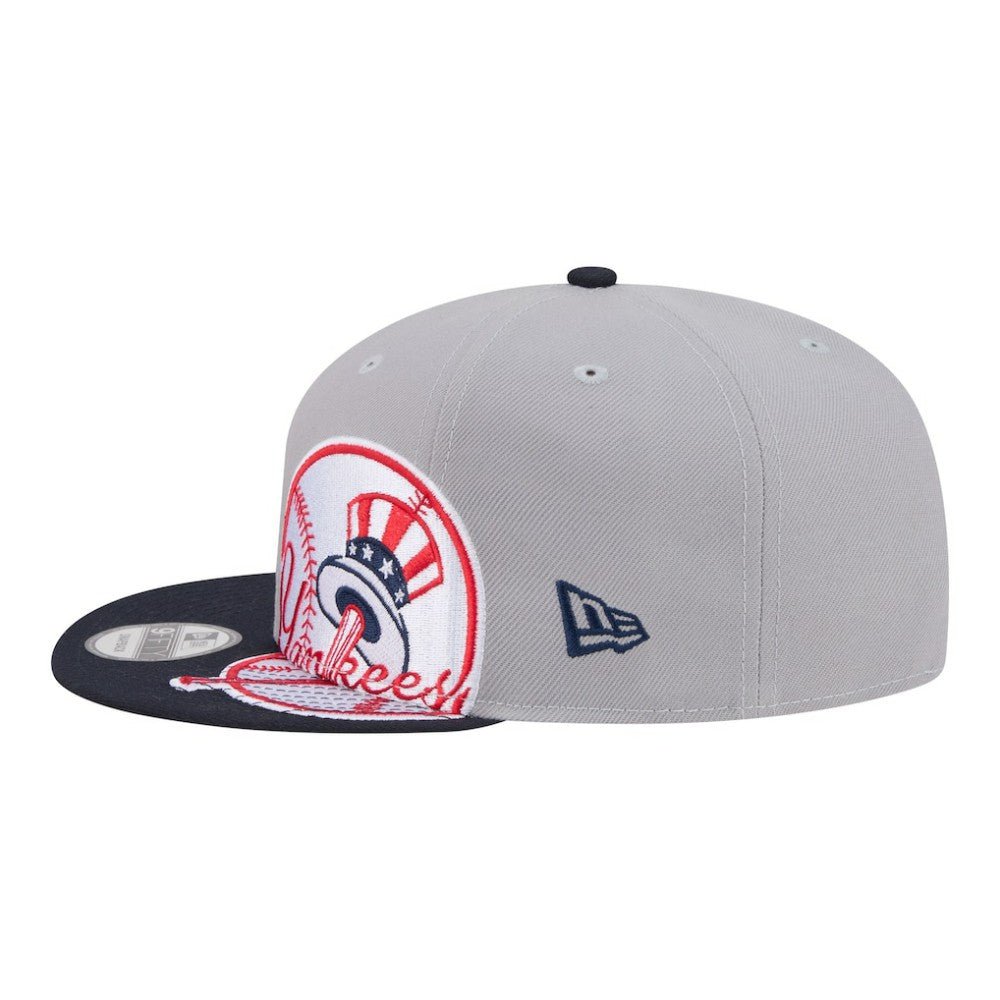 New York Yankees New Era Stretched Two-Tone 9FIFTY Adjustable Hat - Gray/Navy Hats