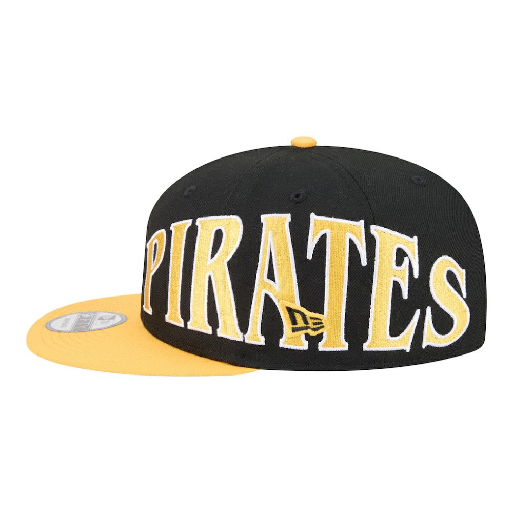 Pittsburgh Pirates New Era Stretched Two-Tone 9FIFTY Adjustable Hat - Black/Gold Hats