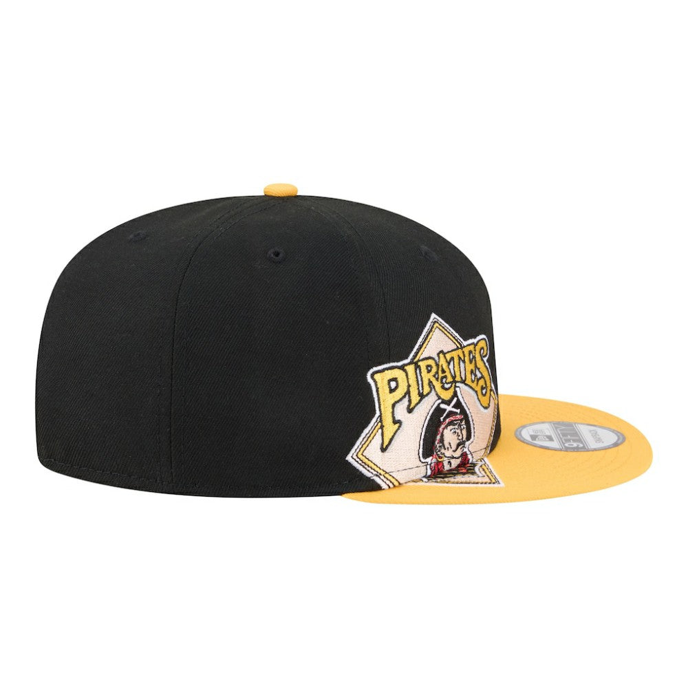 Pittsburgh Pirates New Era Stretched Two-Tone 9FIFTY Adjustable Hat - Black/Gold Hats