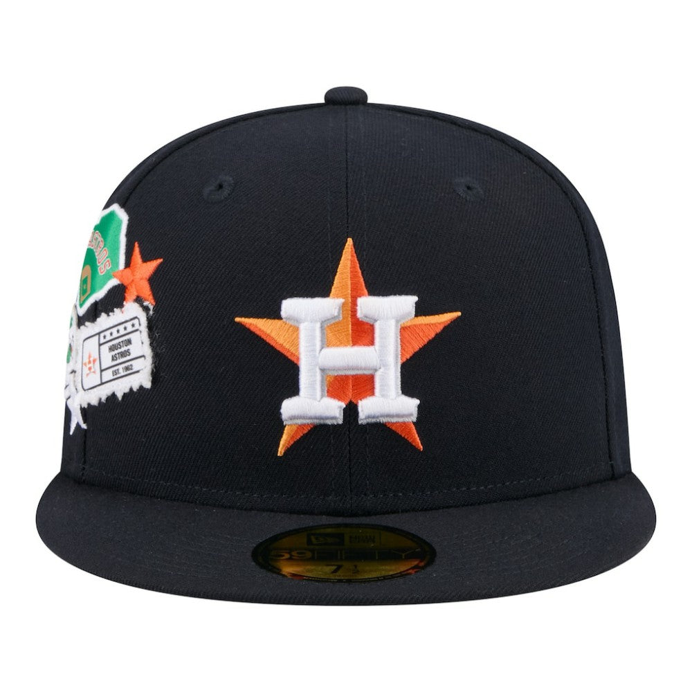 Houston Astros New Era City Patch 59FIFTY Fitted Hat - Navy Hats