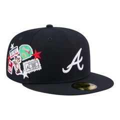 Atlanta Braves New Era City Patch 59FIFTY Fitted Hat - Navy Hats