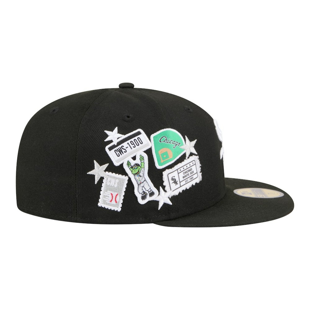 Chicago White Sox New Era City Patch 59FIFTY Fitted Hat - Black Hats