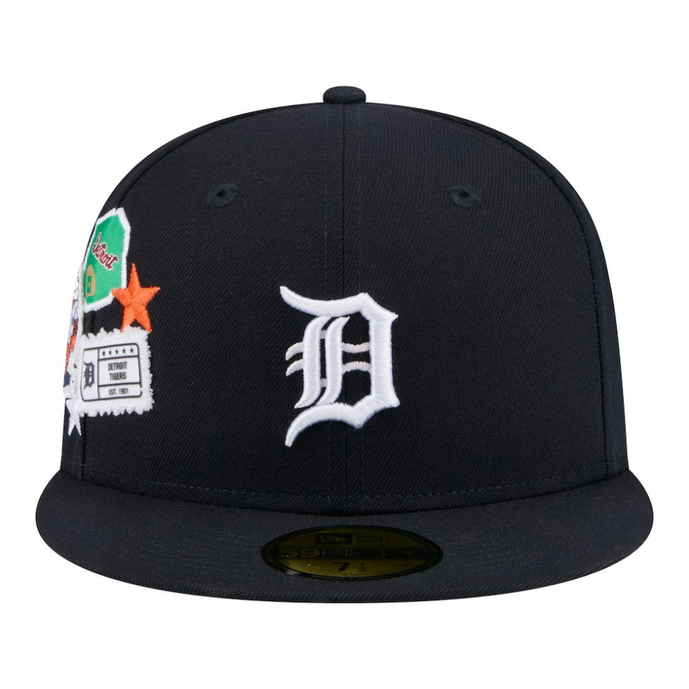 Detroit Tigers New Era City Patch 59FIFTY Fitted Hat - Navy Hats