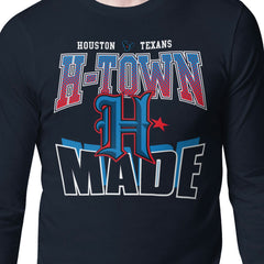 Houston Texans Starter Comic Style Slogan Long Sleeve T-Shirt - Navy T-shirts