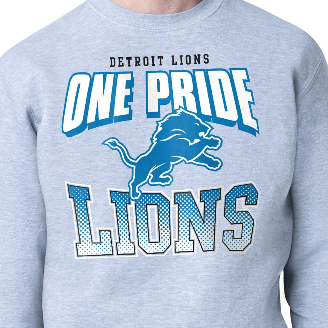 Detroit Lions Starter Comic Style Sweatshirt - Gray Sweatshirts