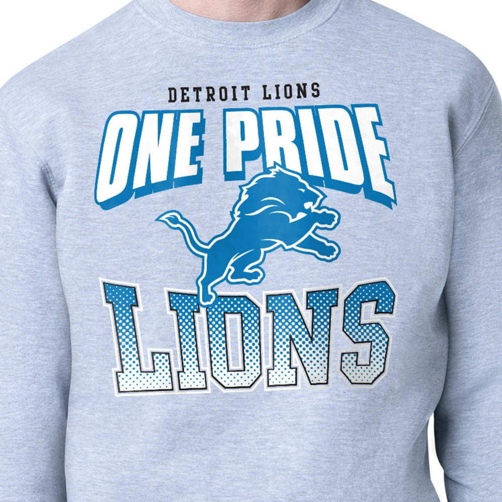 Detroit Lions Starter Comic Style Sweatshirt - Gray Sweatshirts