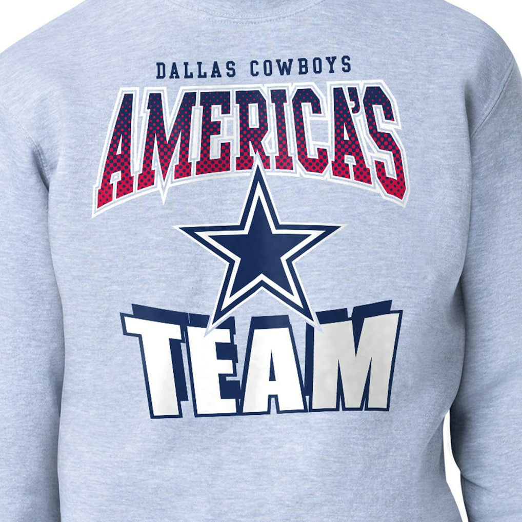 Dallas Cowboys Starter Comic Style Sweatshirt - Gray Sweatshirts