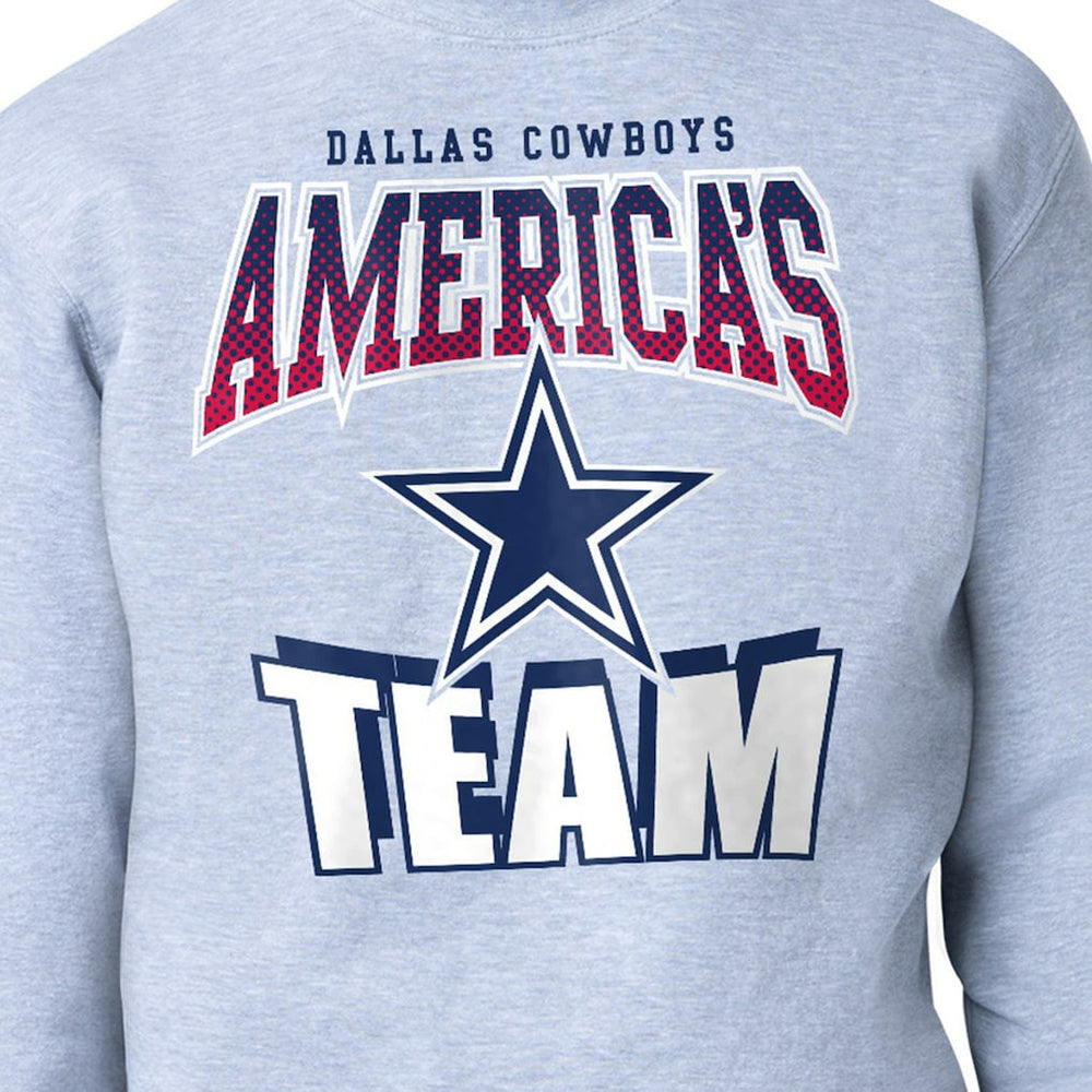 Dallas Cowboys Starter Comic Style Sweatshirt - Gray Sweatshirts
