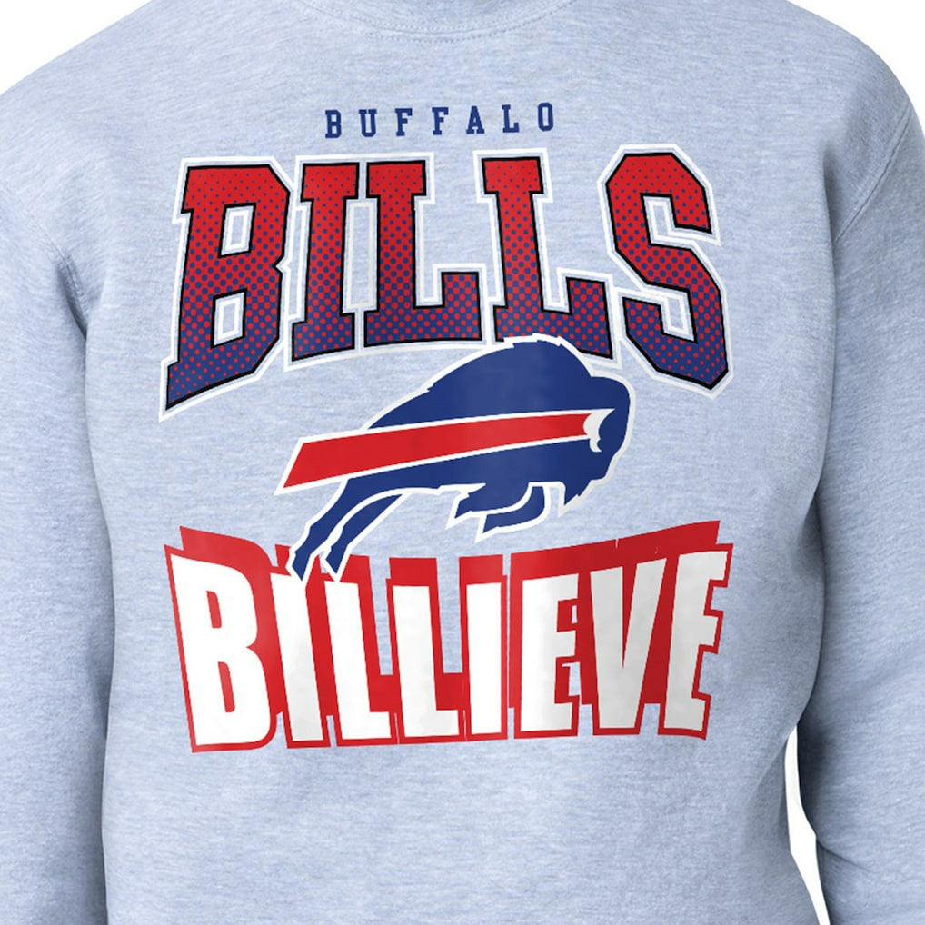 Buffalo Bills Starter Comic Style Sweatshirt - Gray Sweatshirts