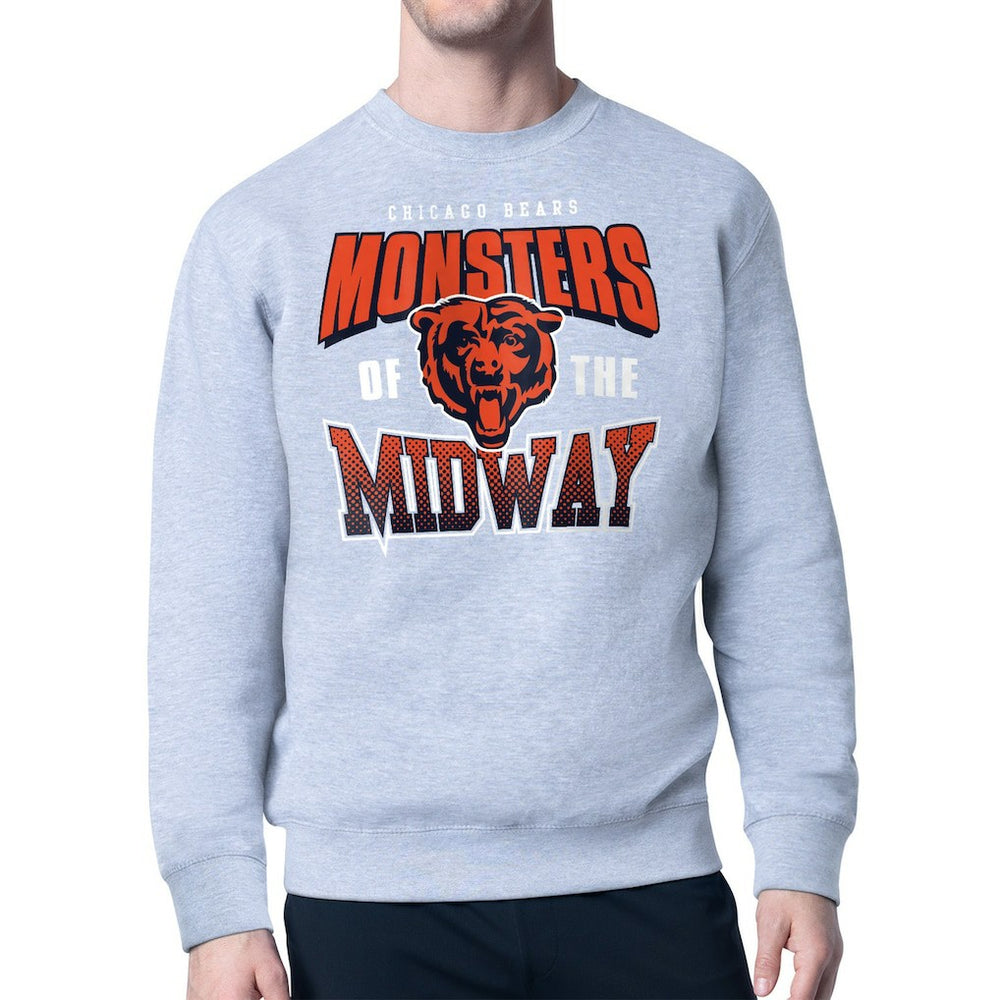 Chicago Bears Starter Comic Style Sweatshirt - Gray Sweatshirts