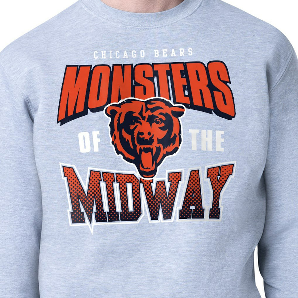 Chicago Bears Starter Comic Style Sweatshirt - Gray Sweatshirts