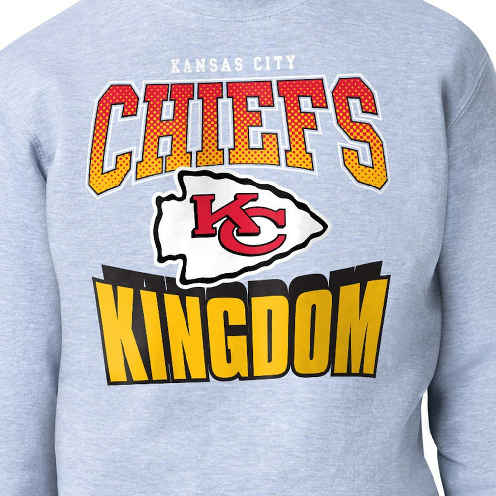 Kansas City Chiefs Starter Comic Style Sweatshirt - Gray Sweatshirts