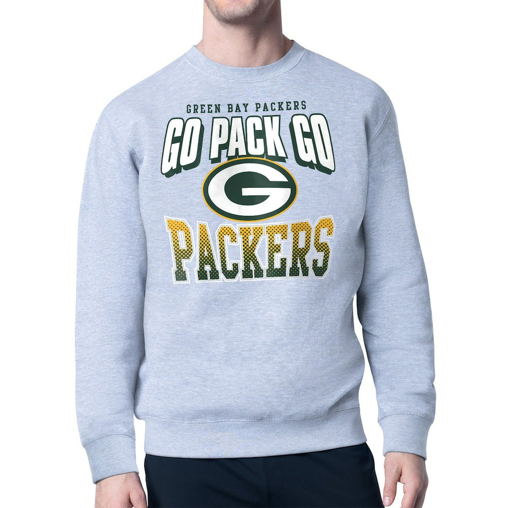 Green Bay Packers Starter Comic Style Sweatshirt - Gray Sweatshirts