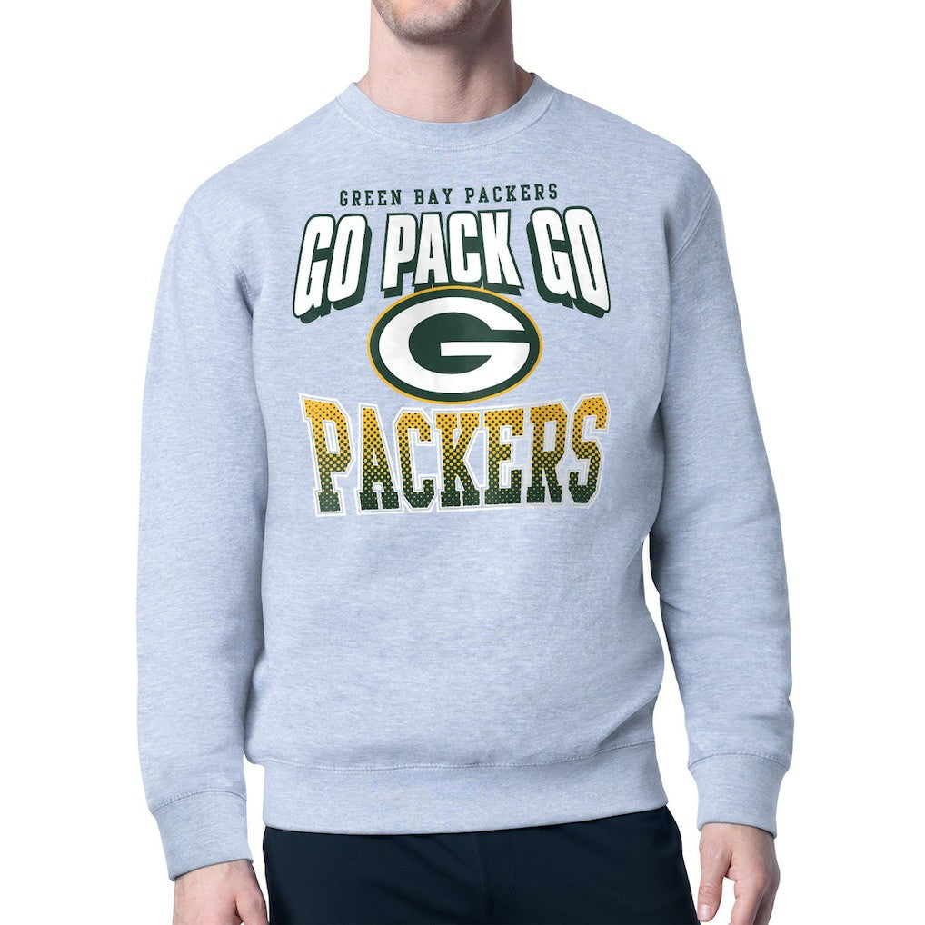Green Bay Packers Starter Comic Style Sweatshirt - Gray Sweatshirts