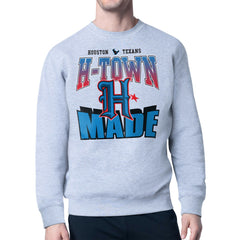 Houston Texans Starter Comic Style Sweatshirt - Gray Sweatshirts