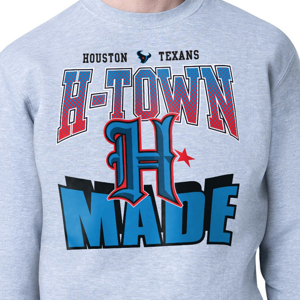 Houston Texans Starter Comic Style Sweatshirt - Gray Sweatshirts