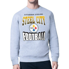 Pittsburgh Steelers Starter Comic Style Sweatshirt - Gray Sweatshirts