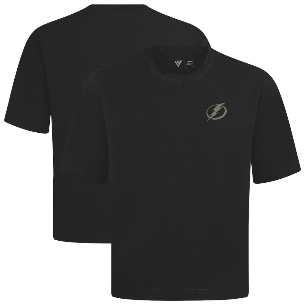 Tampa Bay Lightning Levelwear Copper Oversized Luxe Signature Knit T-Shirt - Black | US 203415615